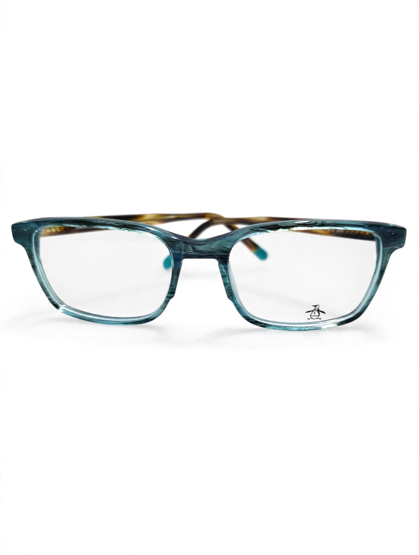 Penguin teal rectangular frame